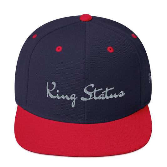 King Status Snapback Hat - Blue and Red