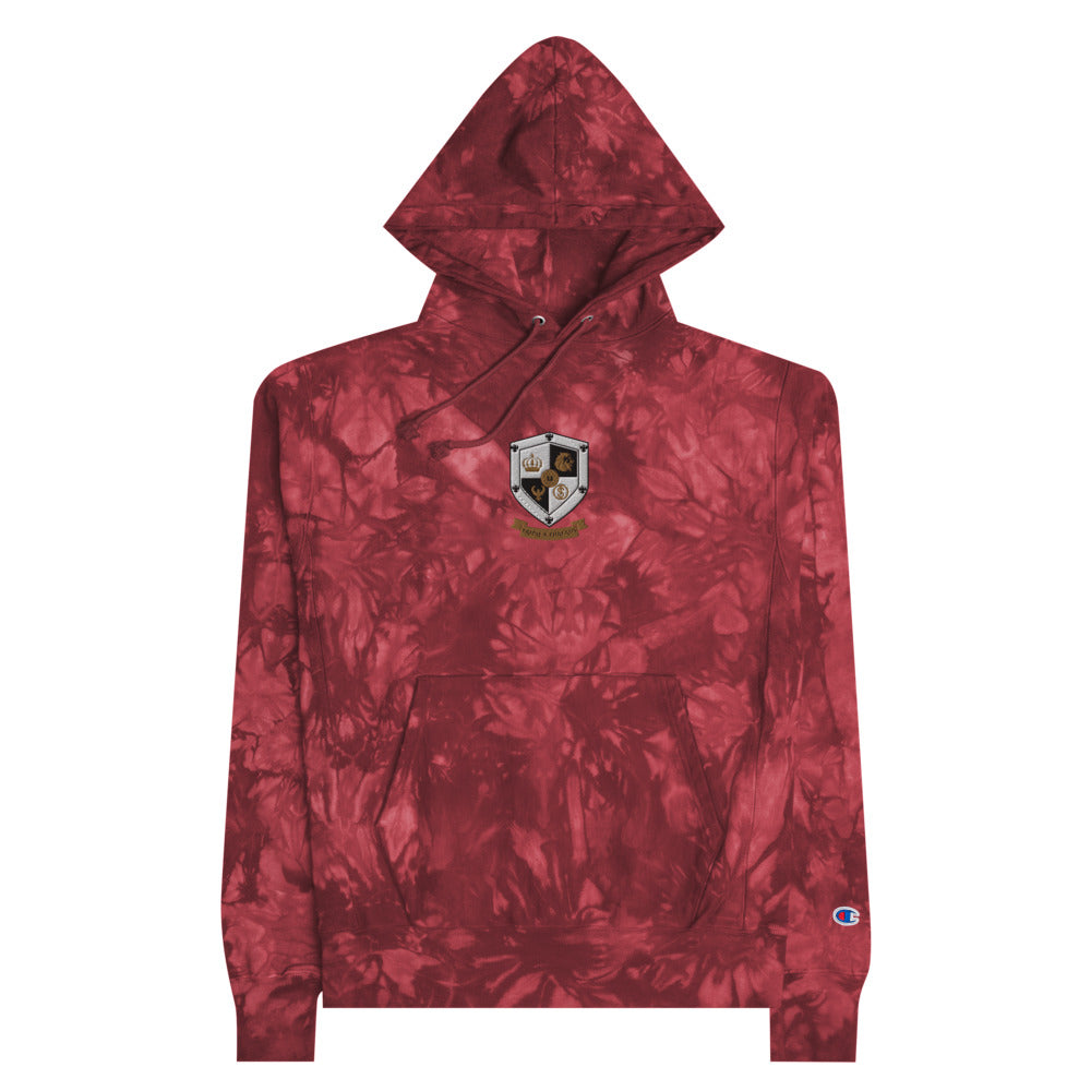T8T Prosperity Shield - Unisex Champion tie-dye hoodie